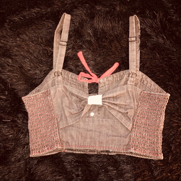 Unique Vintage Babydoll Crop Top Size M - Picture 2 of 2